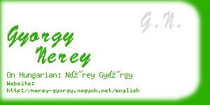 gyorgy nerey business card